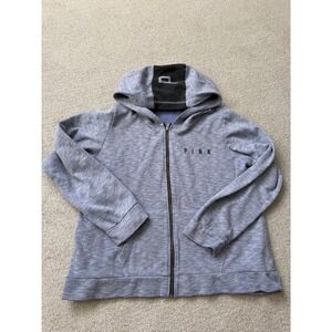Victoria's Secret PINK Hoodie Full Zip‎ Purple Heathered Logo Casual Women's